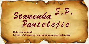 Stamenka Pantelejić vizit kartica
